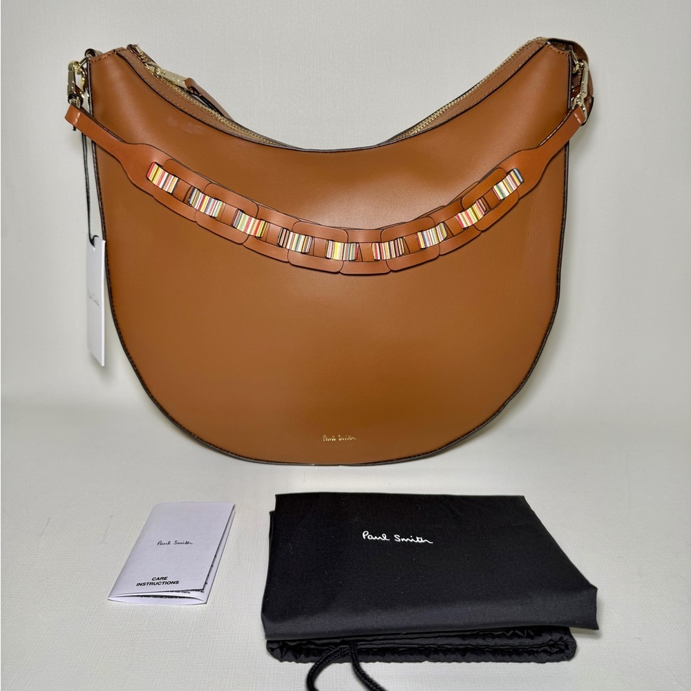 Paul Smith Women's Tan
Leather Hobo Bag With Woven Strap - Picture 10 of 10